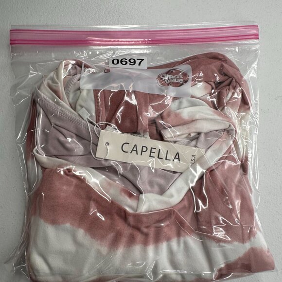 Capella Tie-Dye Sleeveless Maxi Dress L Pink Beach Pockets Hippie Coastal Swim - Picture 9 of 9